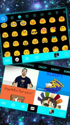 Galaxy 3D Keyboard Theme android App screenshot 0